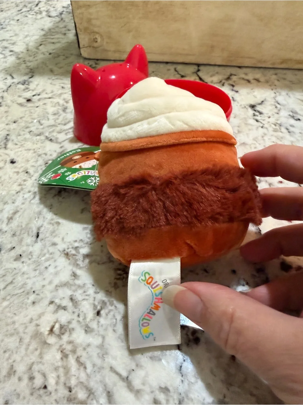 Squishmallows 4” Esther Holiday Plush Hot Chocolate